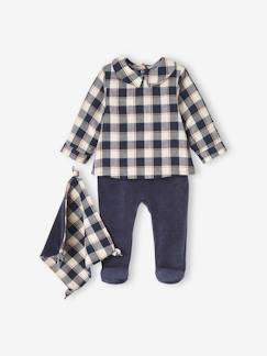 Bebé 0-36 meses-Pijama 2 em 1 com boneco-doudou a condizer, para bebé menino
