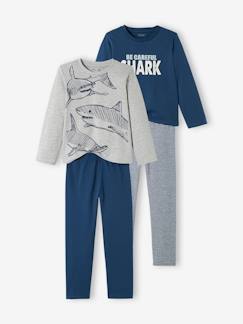 -Lote de 2 pijamas "tubarões", para menino