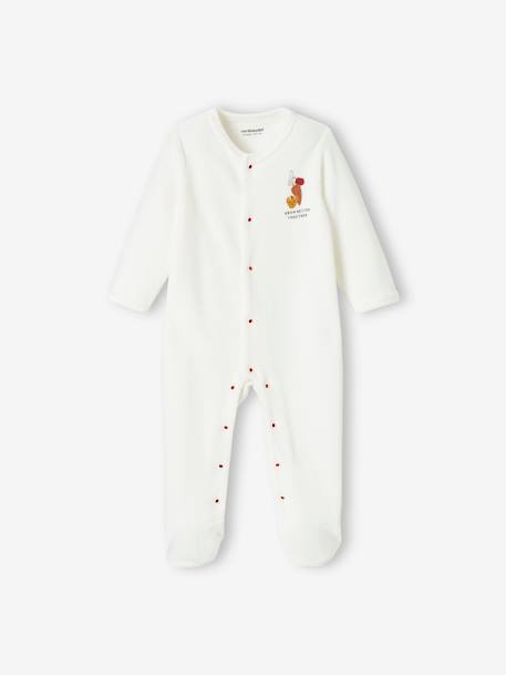 Lote de 2 pijamas em veludo, para bebé VERDE MEDIO BICOLOR/MULTICOLOR 