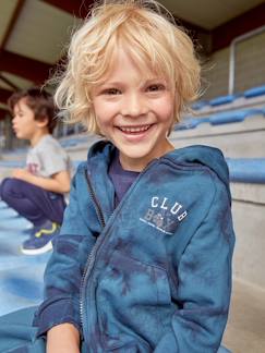 Menino 2-14 anos-Camisolas, casacos de malha, sweats-Casaco desportivo, com fecho, "tie and dye", para menino