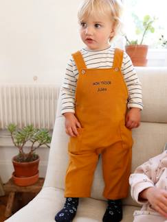 Conjunto para personalizar, camisola e jardineiras em moletão, para bebé