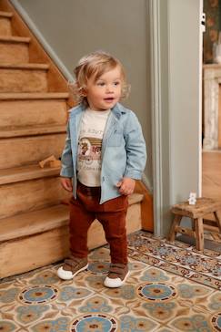 Cores de Primavera-Bebé 0-36 meses-Blusas, camisas-Camisa de ganga, personalizável, para bebé menino