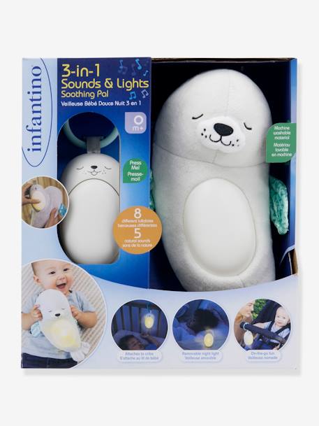 Luz de presença Leão-marinho bebé, Noite Suave, 3 em 1 -  INFANTINO-Brinquedos-Infantino