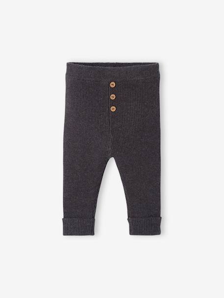Leggings em tricot, para bebé cinzento 