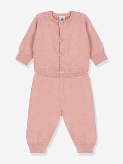 Bebé 0-36 meses-Conjunto de 2 peças para bebé, em tricot de lã e algodão, da Petit Bateau