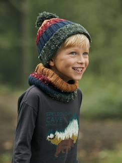 Menino 2-14 anos-Acessórios-Chapéus, Bonés-Gorro em malha com barras coloridas, para menino