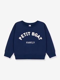 Menino 2-14 anos-Camisolas, casacos de malha, sweats-Sweatshirts-Sweat para criança, em moletão de algodão bio, da Petit Bateau