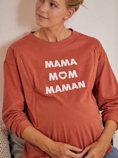 Roupa grávida-T-shirts, tops-Camisola com mensagem, especial gravidez e amamentação