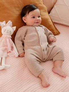 Bebé 0-36 meses-Macacão de mangas compridas em canelado, para bebé