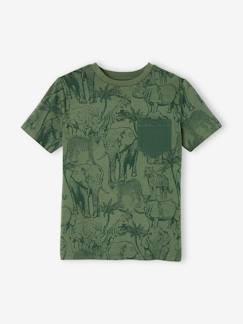 -T-shirt com motivos gráficos de mangas curtas, para menino