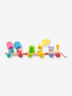 Brinquedos-Brinquedo para puxar, Rainbow Train, da DJECO