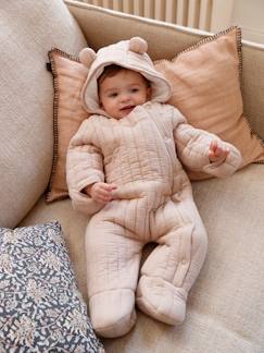 Materiais Reciclados-Bebé 0-36 meses-Blusões, ninhos-Macacão em gaze de algodão, abertura assimétrica, para bebé