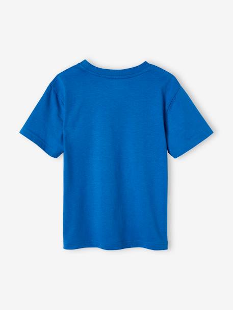 T-shirt com motivo efeito 3-D, para menino azul-elétrico+cru 