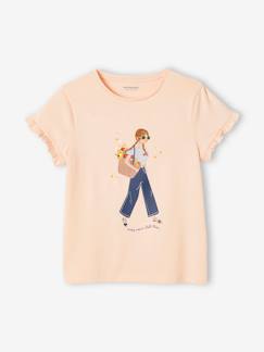 T-shirt com bicicleta, para menina