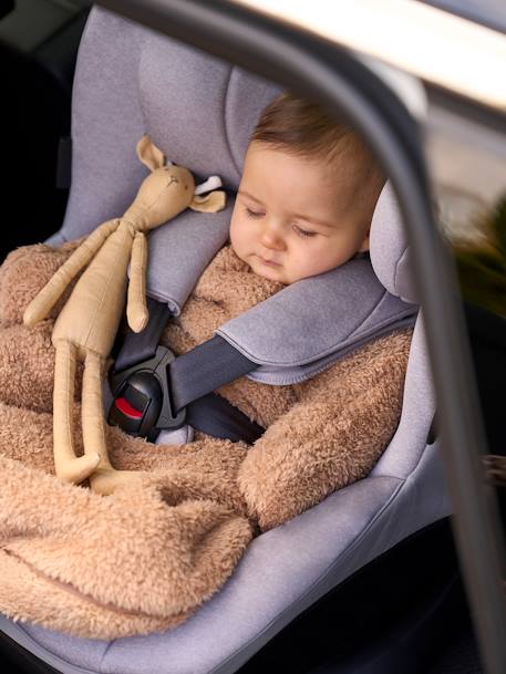 Saco de bebé especial automóvel, em microfibra BEGE MEDIO LISO+VERDE MEDIO LISO 