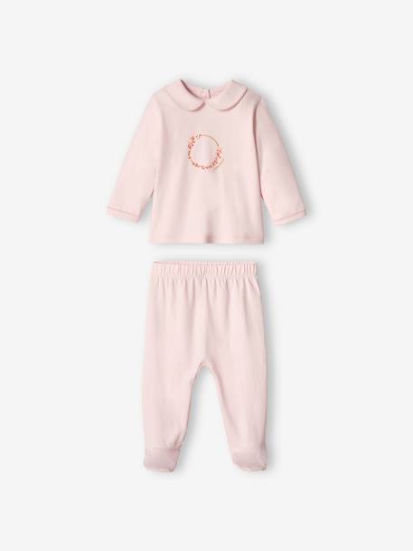 Lote de 2 pijamas em jersey, para bebé menina lilás suave 