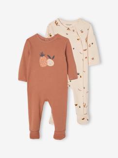Bebé 0-36 meses-Pijamas, babygrows-Lote de 2 pijamas com frutas, para bebé