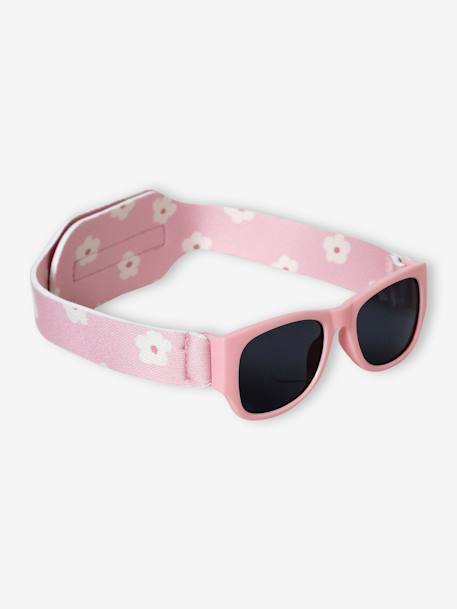 Óculos de sol às flores, para bebé menina rosa 