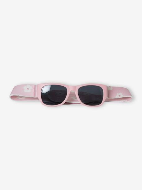 Óculos de sol às flores, para bebé menina rosa 