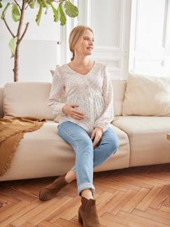 Roupa grávida-Amamentação-Blusa estampada às bolas, especial gravidez e amamentação