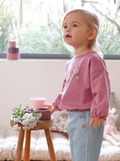 Bebé 0-36 meses-Camisolas, casacos de malha, sweats-Sweatshirts -Sweat estampada, para bebé