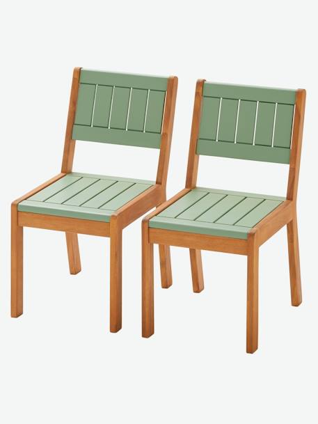 Lote de 2 cadeiras outdoor Montessori, Summer, especial infantário caqui 