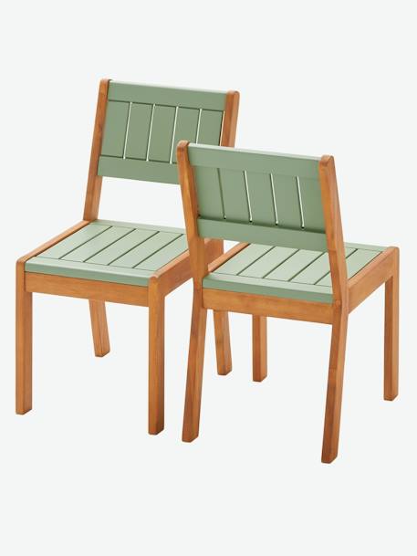 Lote de 2 cadeiras outdoor Montessori, Summer, especial infantário caqui 