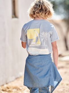 Menino 2-14 anos-T-shirt com barco grande atrás, para menino