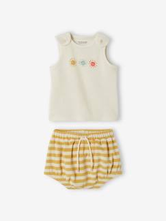 Bebé 0-36 meses-Conjunto em turco, calções e top, para bebé