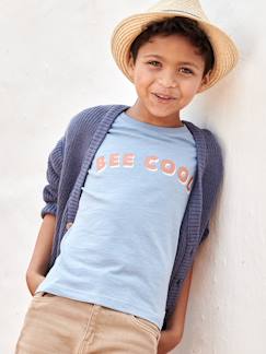 Menino 2-14 anos-T-shirt com mensagem Bee cool, para menino