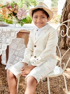 Cores de Primavera-Menino 2-14 anos-Casacos, blusões-Casaco de cerimónia em algodão/linho, para menino