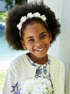 Menina 2-14 anos-Acessórios-Acessórios cabelo-Fita para o cabelo entrançada com flores, em tule
