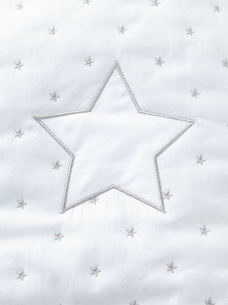 Saco de bebé com mangas amovíveis, tema Chuva de estrelas Branco/estrelas 