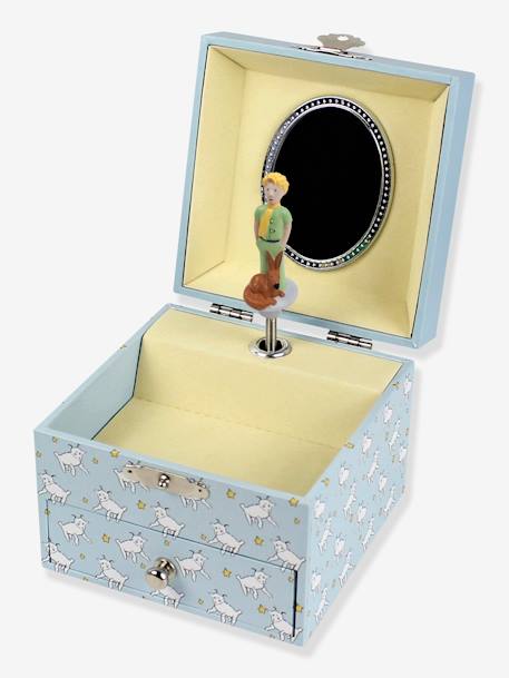 Caixa de música em forma de cubo, O Pequeno Príncipe e a Ovelha - TROUSSELIER azul-pálido 