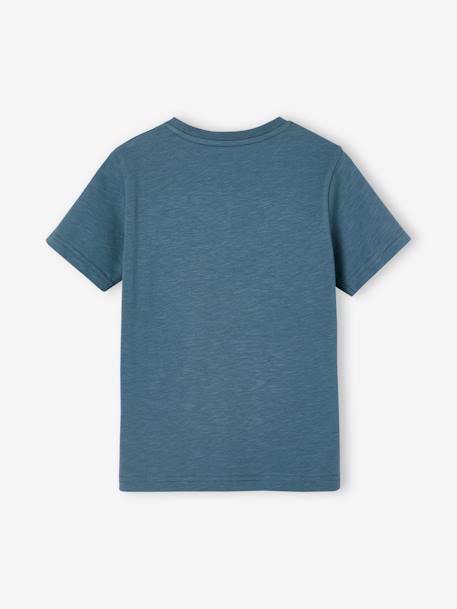 T-shirt personalizável, de mangas curtas, para menino AZUL MEDIO LISO COM MOTIVO+azul-céu+branco+CASTANHO ESCURO LISO COM MOTIV+VERDE MEDIO LISO COM MOTIVO 