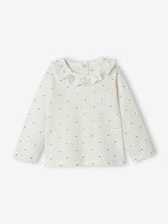 O brilho do Natal-Bebé 0-36 meses-T-shirts-Camisola personalizável, com folho na gola, para bebé menina