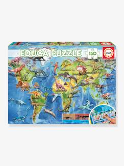 Puzzle Mapa do Mundo Dinossauros - 150 peças - EDUCA