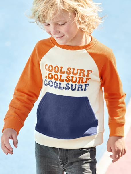 Sweat cool surf, efeito colorblock, para menino multicolor 