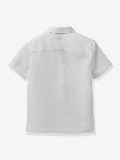 Camisa da CYRILLUS, em linho e algodão, para menino branco 