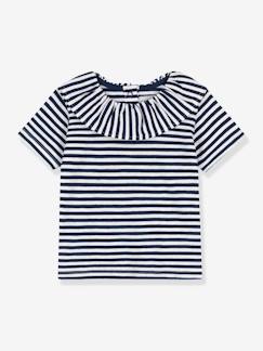 Algodão Biológico-Bebé 0-36 meses-Blusas, camisas-Blusa de mangas curtas, da Petit Bateau