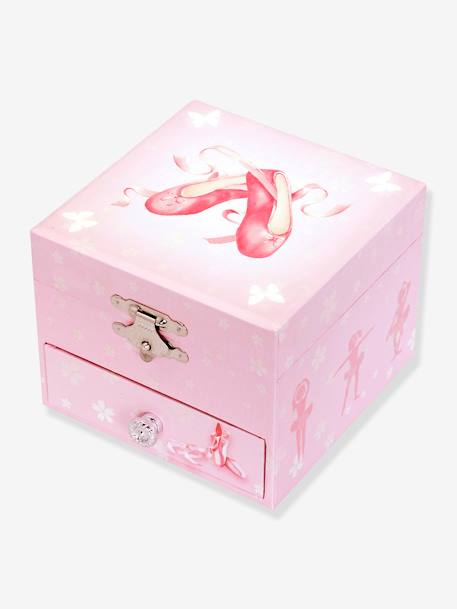 Caixa de música, Cubo Fosferescente, Bailarina - TROUSSELIER rosa 