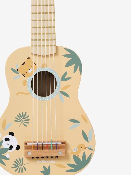 Guitarra Montessori em madeira FSC® bege 