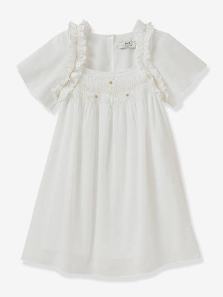 Vestido Simone - Coleção Festas e Casamentos, da CYRILLUS branco 