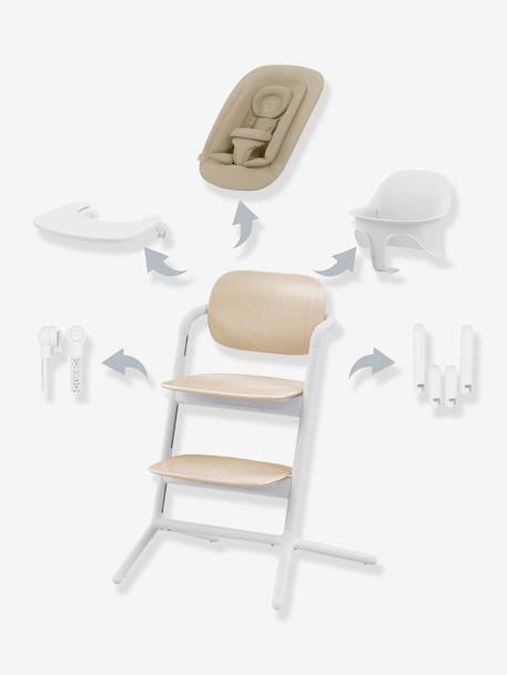 Conjunto 4-em-1, cadeira alta com espreguiçadeira, Cybex Lemo 2 branco 