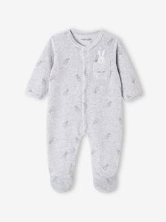 Bebé 0-36 meses-Pijama coelhos, em veludo, para bebé