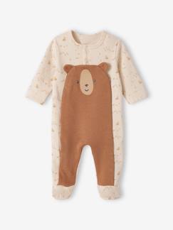 Bebé 0-36 meses-Pijamas, babygrows-Pijama em moletão, molas de pressão à frente, para bebé