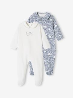 Algodão Biológico-Bebé 0-36 meses-Pijamas, babygrows-Lote de 2 pijamas "animais", em algodão bio, para bebé
