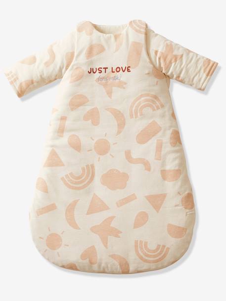 Saco de bebé com mangas amovíveis, em algodão bio*, Happy Sky bege estampado 