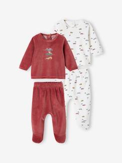 Bebé 0-36 meses-Pijamas, babygrows-Lote de 2 pijamas carros, em veludo, para bebé