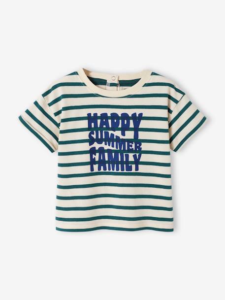 T-shirt de bebé, coleção cápsula família risas verde 